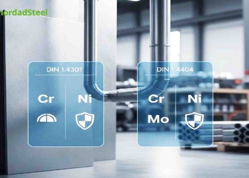 راهنمای جامع استاندارد DIN استنلس استیل | بررسی تخصصی کدهای ۱.۴۳۰۱ و ۱.۴۴۰۴ در صنایع مادر